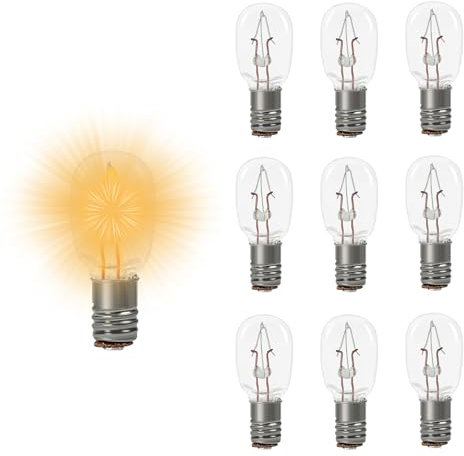 Evemodel 10 Stück Modell warm weiß Bulb Glühbirne Leuchtmittel Halterung Birne lampen E5 E5.5 H0 für Puppenhaus (nur klein Lampe)