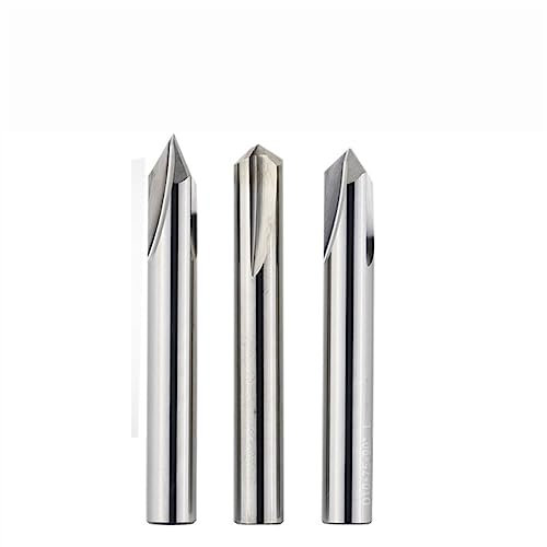 Wolfram-Vollhartmetall-Senkerbohrer, Fasenfräsen for Aluminium, Kupfer, 60, 90, 120 Grad, 1 Stück(20mm(60 Degree))