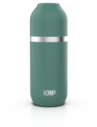 ION8 Vacuum Insulated ThermoShield Flask for Hot Drinks or Cold Drinks, Large Insulated Mug, 2 Cups Capacity, Magnetic Cap, and Soft Base Pad - Stylish and Eco-Friendly, Green