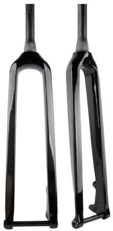 Vorderradgabel Mountainbikes Starrgabel 26 27,5 29 Zoll 28.6mm 1-1/8 Gerades Rohr/1-1/2 Konisches Rohr Carbonfaser Fahrrad Hartgabel Scheibenbremse Steckachse 15×100mm(Gloss Black,TAPERED_29IN)