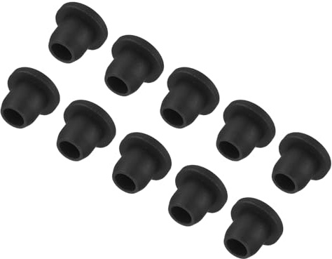QUARKZMAN 30 Pcs Bouchon Silicone Diamètre Montage 8,3mm OD 12mm Noir | Haute Température, Bouchons d'Obturation en Caoutchouc Massif en Forme T, pour Revêtement Placage et Étanchéité