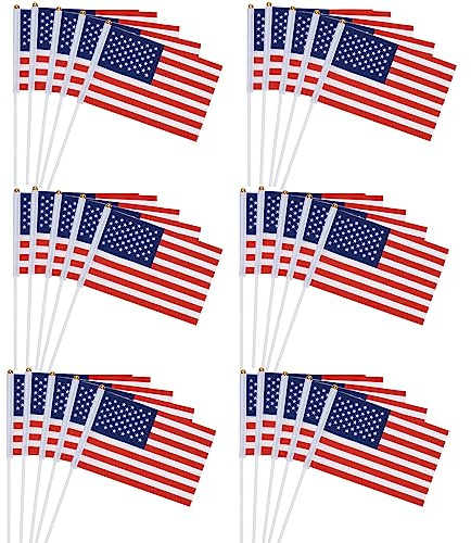 30 Stück Klein UNITED STATES OF AMERICA Flagge Mini USA Fanhen Amerika Handgehaltene Für Hochzeit Party Parade Feiern Sport Kindergarten Schule Indoor Outdoor Dekoration 21 * 14 cm