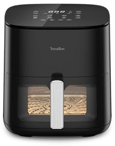 TERRAILLON - Air Fryer COOK&FRY XL 7L - Friteuse sans huile-Friteuse à air - 2300W -Double Résistance pour une cuisson homogène- Sans PFAS - 8 programmes - 80°C à 200°C - Ecran LED tactile