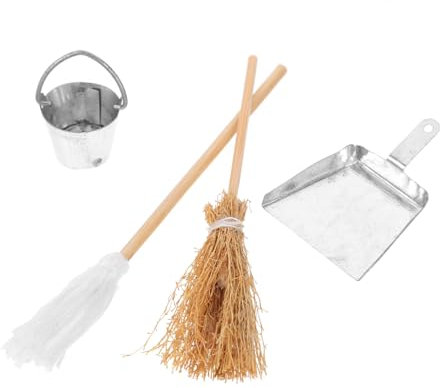 JOINPAYA 1satz Miniatur Besen Set Mit Staubschaufel Und Zubehör Für Halloween Dekoration Und Landschaftsdesign Teiliges Für Kreative Miniaturszenen