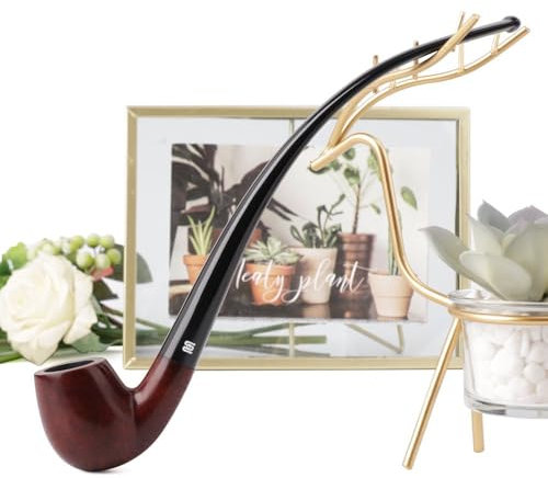 Heysong HSAA0086 Pipe de lecture faite à la main en bruyère 9 mm Rouge foncé