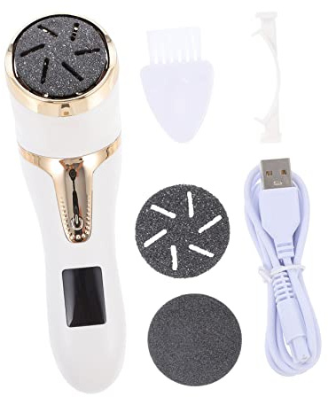 LOORGVEL Lima Elettrica per Piedi Display Lcd, Rimuove Calli e Pelle Morta, Portatile, Abs, Ricarica 1200mah per Uso Domestico e Professionale