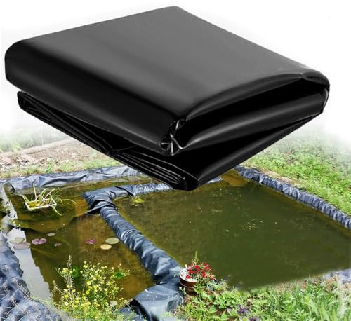 Gguwug teichfolie 8x9.5m poolfolie teich Wasserfall HDPE-Material, Wasserdicht und Wetterbeständig, Geeignet für Fischteiche, Springbrunnen, Wassergärten, Wasserfälle und Hochbeete