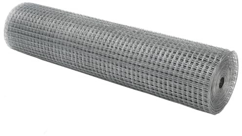 vidaXL Cerca de Alambre Soldado de Acero Galvanizado para Jardines | Enclosure Duradero de 100 x 0.6 m para Exteriores, Barrera Metálica Resistente a la Oxidación, Diseño Decorativo y Funcional, Divi
