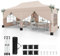 COSTWAY Carpa Plegable 3x6m, 6 Paredes Laterales Desmontables, Pergolas de Jardin Pop UP, Protección UV 50+ Impermeable, 6 Sacos de Arena, Cenadores Pabellón Jardin Exteriores (Beige)