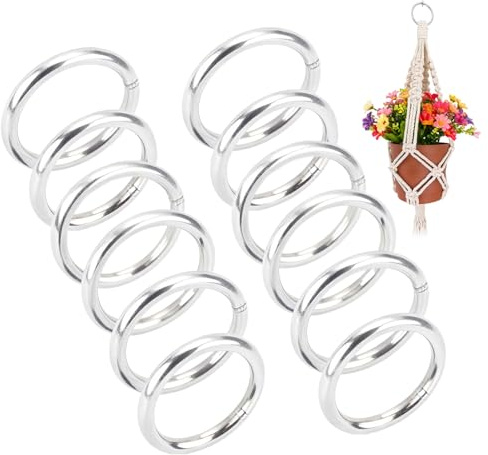 Ztolbriy 12 Stück Edelstahl O-Ringe 304 – 30mm Außendurchmesser | 3mm Dicke | Geschweißte Metallringe für Camping, Hundeleinen & DIY