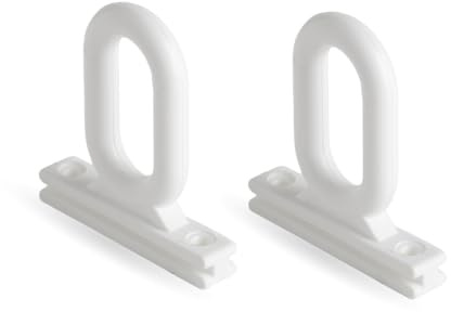 FaiX3.it Occhioli Ricambio per Tende da Sole a Caduta, Ampia Compatibilità | Kit 2 pezzi, tecnopolimero resistente UV e temperature, Bianco, viti NON incluse