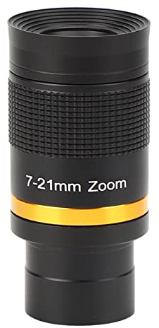 Zerodis Handgläubel des Teleskops Zoom, 1,25 Zoll / 31,7 Mm 7‑21 Mm Kontinuierliche Zoom -Augenweih Astronomie Landschaft Beobachtung Augenweichen mit Hoher Vergrößerung Zoom Okular
