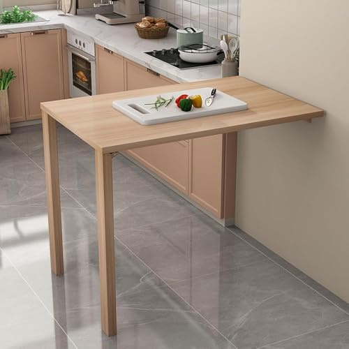 Scrivania da parete per piccoli spazi, tavolo da pranzo pieghevole e postazione di lavoro a scomparsa, tavolo da parete in legno per cucina e ufficio domestico (dimensioni: 75 x 60 cm)