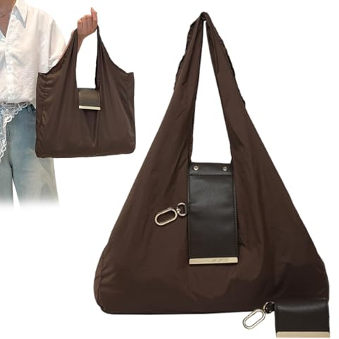 Generico Borsa Tote Portachiavi | Borsa Tote Pieghevole | Borse Per La Spesa Ecologiche E Comode Di Grande Capacità Con Bors-a A Portafoglio Portachiavi | Borse Portatile Per Commissioni Quotidiane