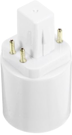 SHINEOFI Lamp Holder Socket Adapter G24Q to E27 Bulb Base Converter with 4-Pin Light Fitting Adapter for Home and Office Lighting