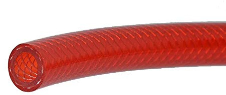 Druckluftschlauch Universalschlauch Wasserschlauch PVC Gewebeschlauch Meterware (19x27, Rot)
