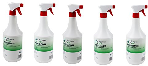 Hygiene VOS Profi Cleaner Spezialkonzentrat 5 x 1 Liter Allzweckreiniger mit 2 neuen Überkopfsprühern für Haushalt Wohnwagen Wohnmobil Caravan Boot Yacht