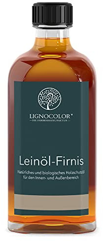 Lignocolor Leinölfirnis | Holzöl für den Innen- und Außenbereich | natürlicher Holzschutz (100ml, Natur)