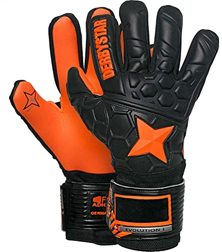Derbystar Evolution I Handschuhe Unisex, schwarz orange, 8.5