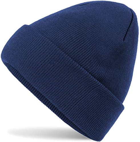Hatstar Wintermütze | Damen Beanie Mütze | Herren Feinstrick Beanie | für Frauen Männer Unisex | Cuffed Hats Weich & Warm