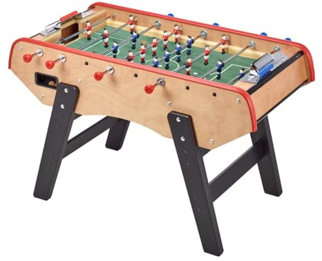 Kangui Baby-Foot Adulte Luxe en Bois - Barres télescopiques - 2 à 4 Joueurs - 3 Balles liège inclues