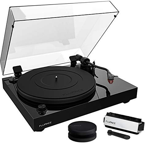 Fluance RT83 Reference High Fidelity Vinyl Turntable Record Player with Ortofon 2M Red Cartridge, Speed Control Motor, Record Weight, 3 in 1 Stylus and Record Cleaning Vinyl Accessory Kit