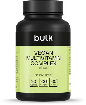 Bulk Vegan Multivitamin Capsules, Minerals, Pack of 90, 30 Servings, Packaging May Vary