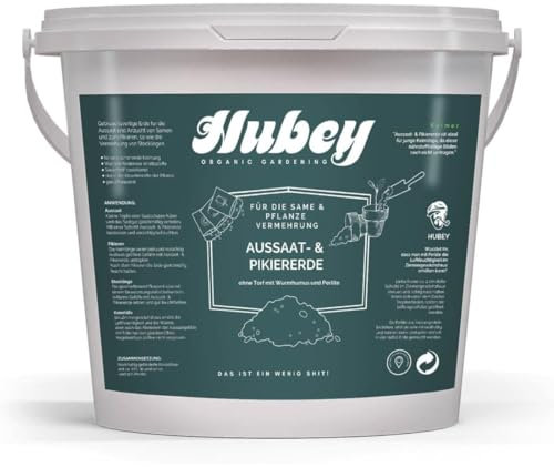 Hubey Aussaat- und Pikiererde 5 Liter für Sämlinge, Jung- und Kräuterpflanzen
