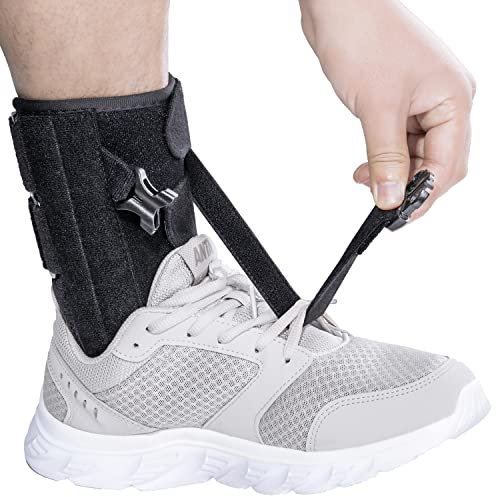 Foot Drop Brace for Walking with Shoes, Drop Foot Up AFO Brace Splint Help Raise Shoes, for Ankle Joint, Improved Walking Gait, Relieve Pain, for Left and Right, fits Women and Men