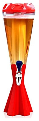 Distributeur de tour de bière Distributeur de tour de bière de 3 litres Distributeur de boissons avec tube de glace et lumières LED Distributeur de bière pour distributeur de bière de fête de cuisin