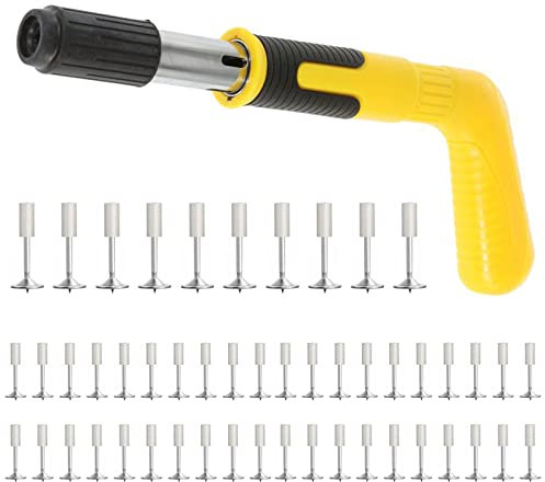 Manuelle Mini Nagelpistole Aus Stahl, Nietpistole Mit Nagel, Schnurloser Nail Gun Pistole, Nagelwandbefestigungswerkzeug Für Beton Wand Ankerdrahtschlitzvorrichtung Dekoration,W/50pcs Nails