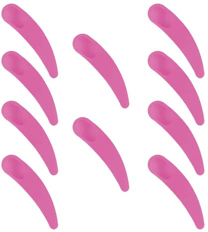 Mini Disposable Makeup Spatulas, 10 PCS Curved Cosmetic Spatula Scoop, Mini Makeup Spatula, Plastic Spatulas Scoops Tip Spatulas, for Facial Cream, DIY