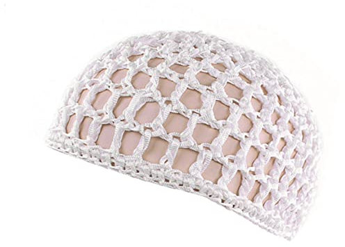 Chapeau de Soleil Bonnet Chapeaux for Femmes Maille Filet à Cheveux Crochet Casquette Doux Snood Filet à Cheveux Crochet Bonnet de Nuit Cheveux Longs Soin Casquette Couverture Chapeau (Color : Weiß,