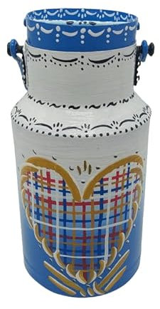 Cafetière ancienne bleue, en aluminium,motif kelch