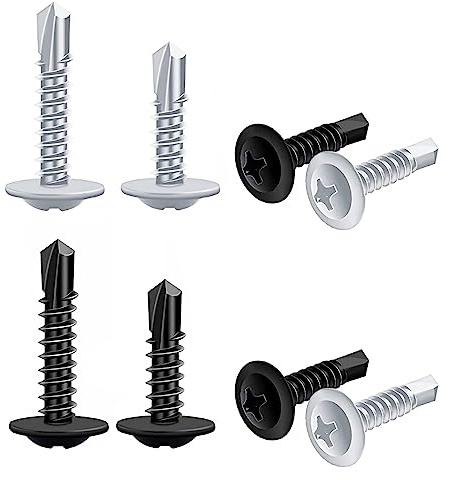 120pcs Vis Autoforeuse M4.2 en Acier Inoxydable Torx Phillips à Tête Ronde Vis Autotaraudeuses avec Boîte en Plastique pour Mur en Métal Bois M4.2x13mm M4.2x19mm