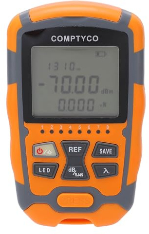 Optical Fiber Power Meter, Portable Digital Multimeter Cable Tester for Network Testing, Mini Handheld Measurement Tool