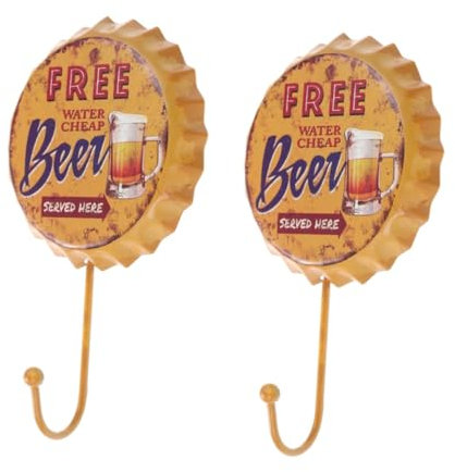 Zerodeko Dekorativer Haken 2st Haken Für Bierflaschen Handtaschen-staubschutzhüllen Klar Kleiderregal Haken Zum Aufhängen Kleiderhaken Emaille-schüsseln Aus Metall Wandbehang Bierdeckel
