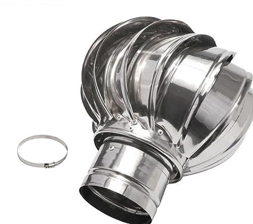 Drehbar Edelstahl Kaminhaube, Kaminaufsatz Schornsteinabdeckung, Drehbar Edelstahl Kaminhaube, Drehbar Lüftungsaufsatz, Lamellengitter, Kaminhaube, für Betriebe, Fabriken, Lager ( Size : 250mm )