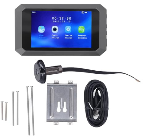 Visor digital de puerta con cámara mirilla de 1080P, visión nocturna, pantalla HD, características de seguridad completas