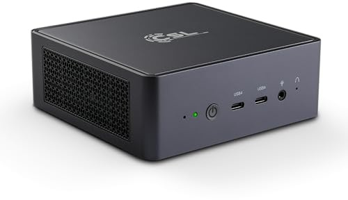 Mini PC CSL VenomBox HS Windows 11 Pro, AMD Ryzen 7 8845 HS 8X 3800 MHz, 1000 Go M.2 SSD, 64 Go DDR5-RAM, Graphique Radeon 780M, HDMI 2.1, USB 4.0, BT 5.3, WLAN