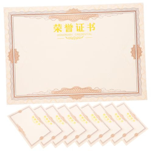 DIYEAH 50 Blatt Papier Für Auszeichnungsurkunden Blankes Druckpapier Für Geschäftliche Und Private Nutzung Eleganter Rand Abschlussgeschenk