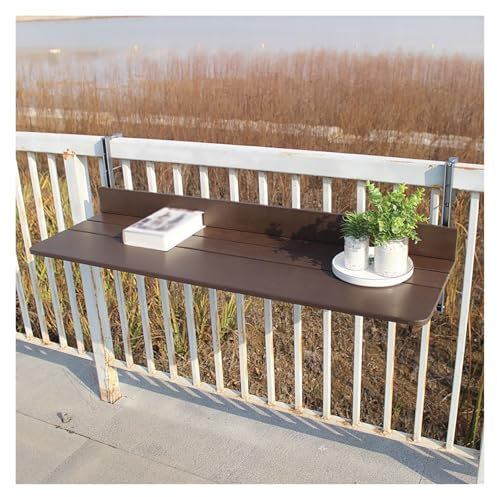 Balkontisch Zum Aufhängen, Klappbar Balkonhängetisch, Höhenverstellbar Balkontisch Klappbar Hängetisch, Balkontisch Zum Einhängen, Für Balkongeländer Terrasse Garten Büro(37x100cm14.6x39.4in/)