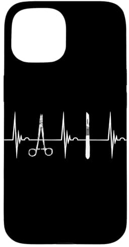 Surgical Scalpel Surgeon Heartbeat EKG Pulse Nurse Surg Tech Case for iPhone 15