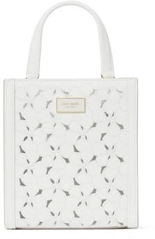 kate spade new york Manhattan Mini Tote Bag, Leather Eyelet True White, One Size