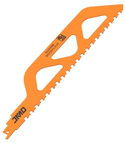 Säbelsägeblatt, Sägeblatt 305mm, Hartmetallstahl für Porenbeton, Holz, Metall, Ziegel, Beton, Professional Sägeblätter Säbelsäge (12inch - L305mm x B50m x T1,5mm, 1 Stück)