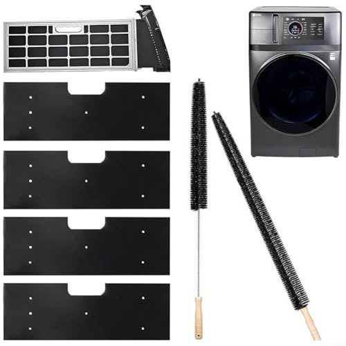 WH01X35719 Dryer Lint Filter for Washer Dryer Combo with 2 Vent Brushes, Compatible with PFQ97HSPVDS, Reusable Sponge Filter(4*Filter+2*Brush)