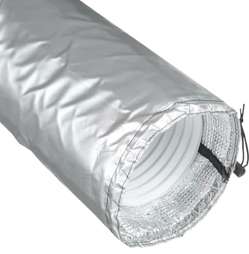 Copertura tubolare isolata per aria condizionata, tubo d'aria portatile, rivestimento isolante termico, per tubi di scarico per appartamenti, hotel, dormitorio, ristorante