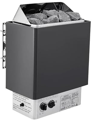 Stufa elettrica for sauna, 3 kW, regolatore interno, protezione contro il surriscaldamento, generatore di e for sauna in acciaio inox