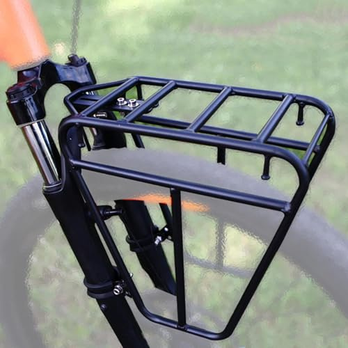 Portapacchi Anteriore Per Bicicletta Regolabile, Portapacchi Per Biciclette Da Strada In Acciaio Capacità 25Kg, Supporto PerPortapacchi Anteriore Per Bici, Cestino AnterioreBici Per Mountain Bike