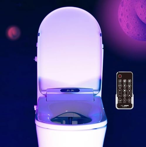 Kit copriwater giapponese con acqua calda - Installazione rapida - Sedile e ciotola riscaldati, doccetta igienica, asciugatura integrata, marca francese